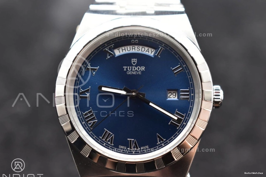 Edition A V7F Dial Best Blue on Tudor Strap GoAnywhere 1:1 Royal SS 1195 0430